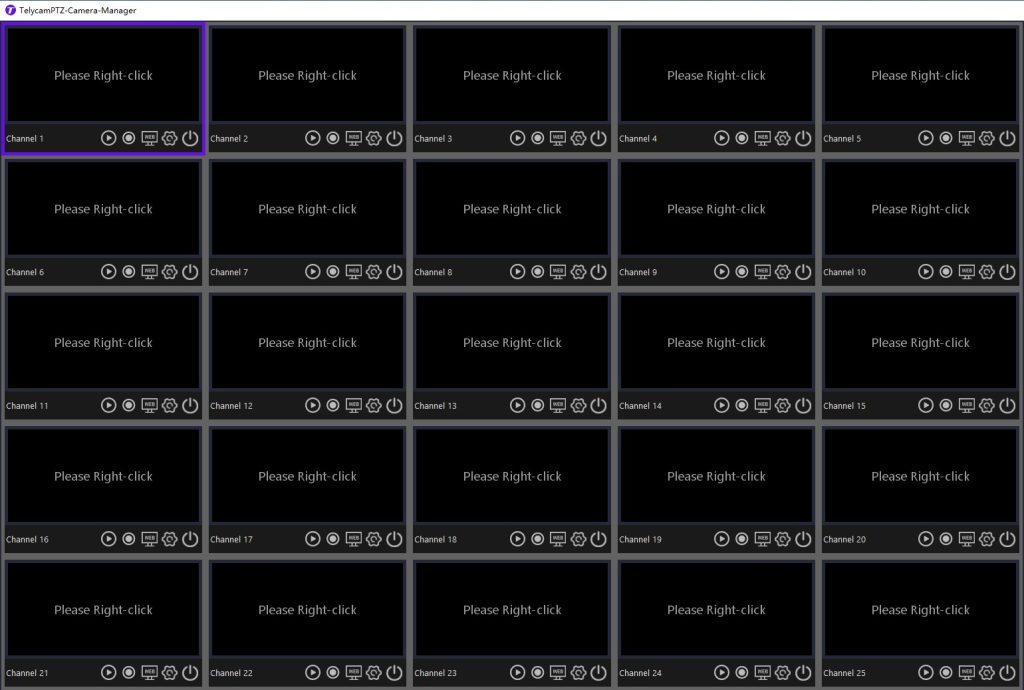 Manage up to 25 PTZ cameras