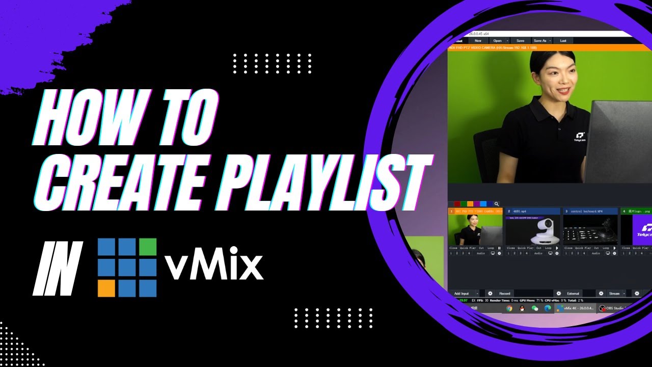 How to create playlist in vMix