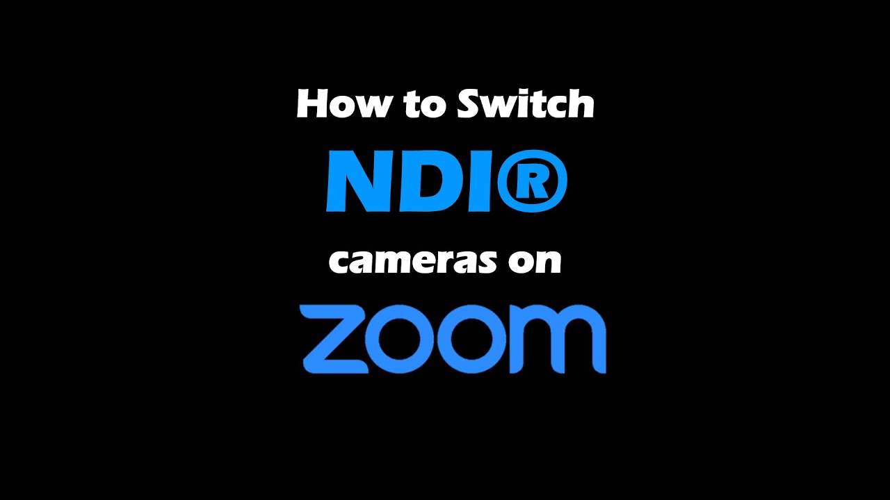 How to switch NDI cameras on ZOOM | NDI Webcam Input
