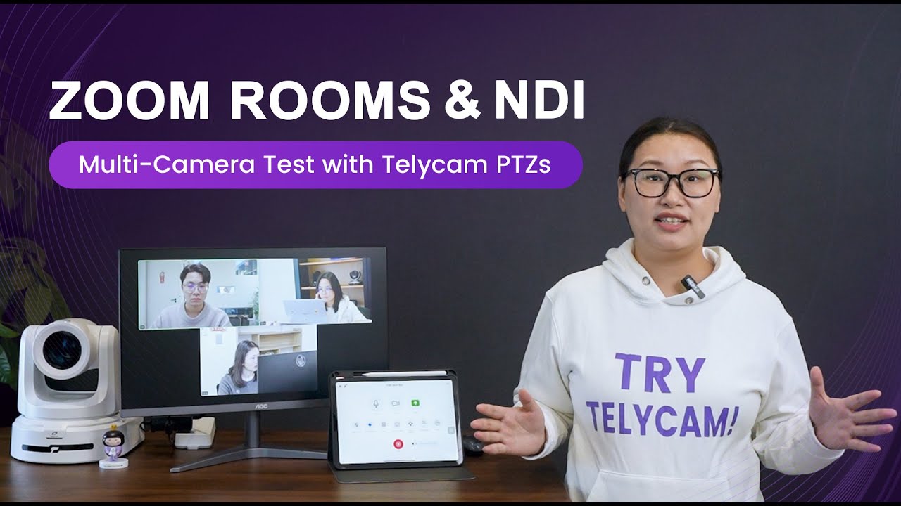 Testing Telycam PTZ cameras with Native NDI In&Out on Zoom Rooms