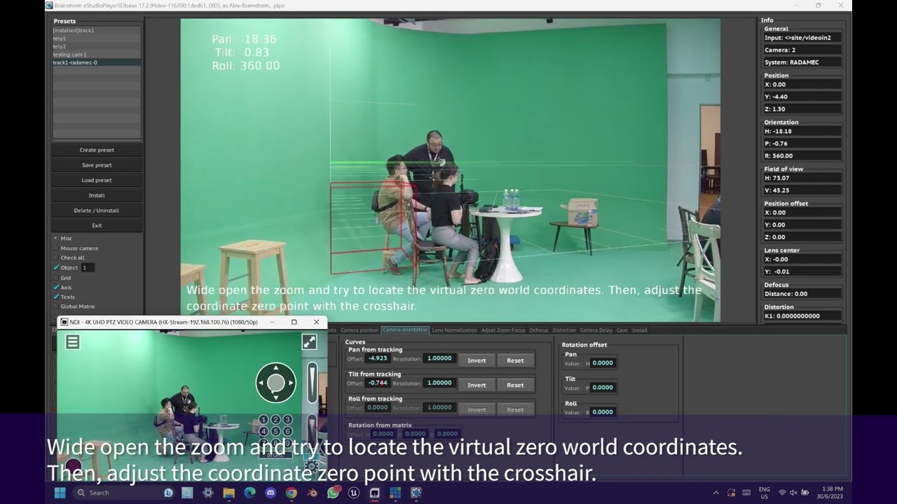 Telycam Vision+ 4KN Free-D Demo with Brainstorm Infinityset