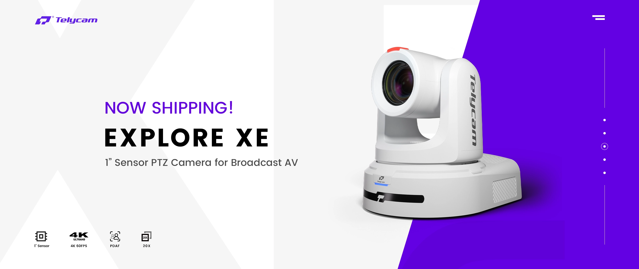 Telycam Launches Explore XE 4K PTZ Camera with 1-Inch Sensor for Broadcast AV