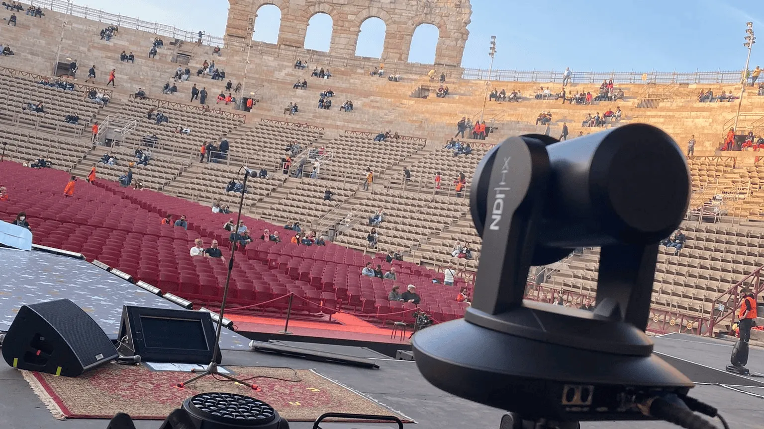 church / concert / conference streaming setup, 4K PTZ camera for remote event